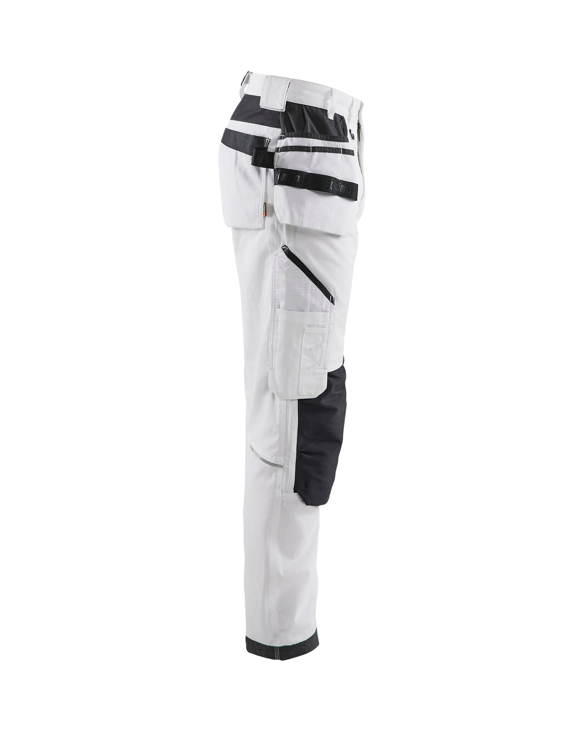 Ripstop Pants With Utility Pockets - White/Dark grey