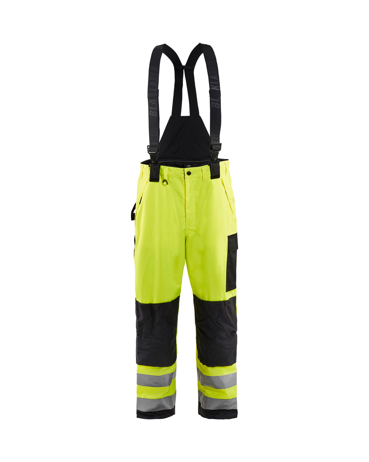 Hi-Vis Shell Suspender Pants - Hi-Vis Yellow / Black