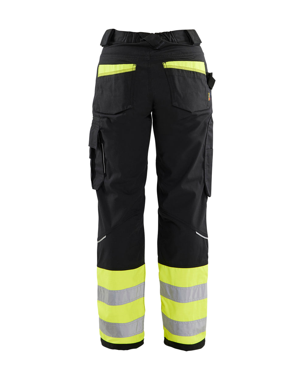 Women's Visibility Ripstop Pro Pants - Black/Yellow Hi-viz