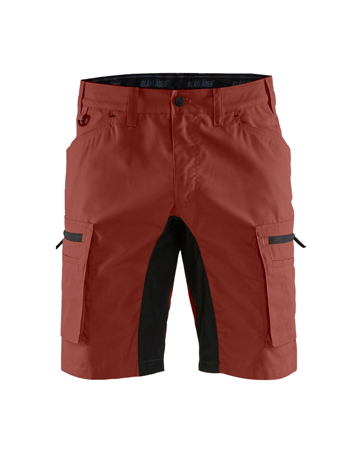 Service Shorts With Stretch - Burned Red/Black