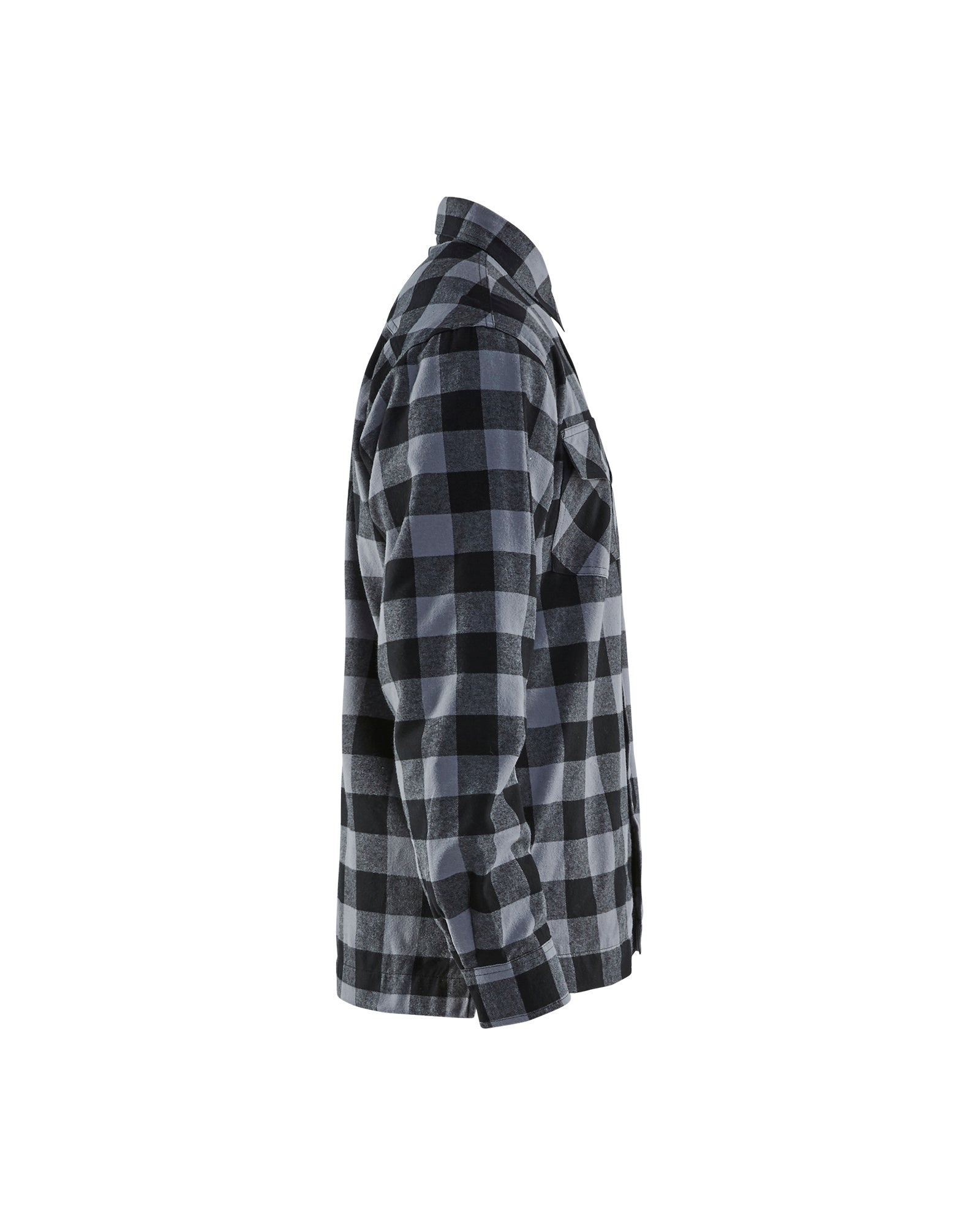 Lined flannel shirt - Dark grey/Black