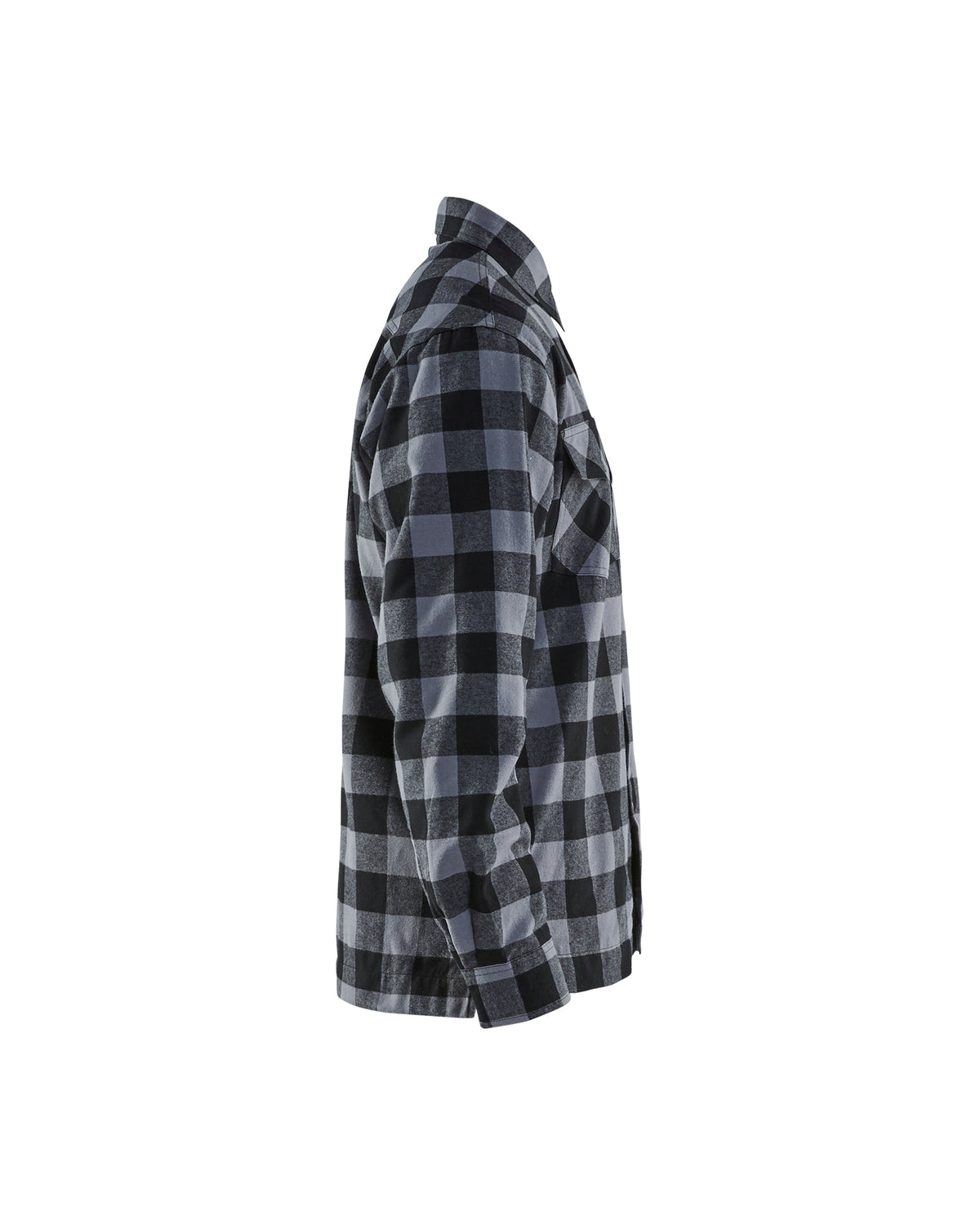 Lined flannel shirt - Dark grey/Black