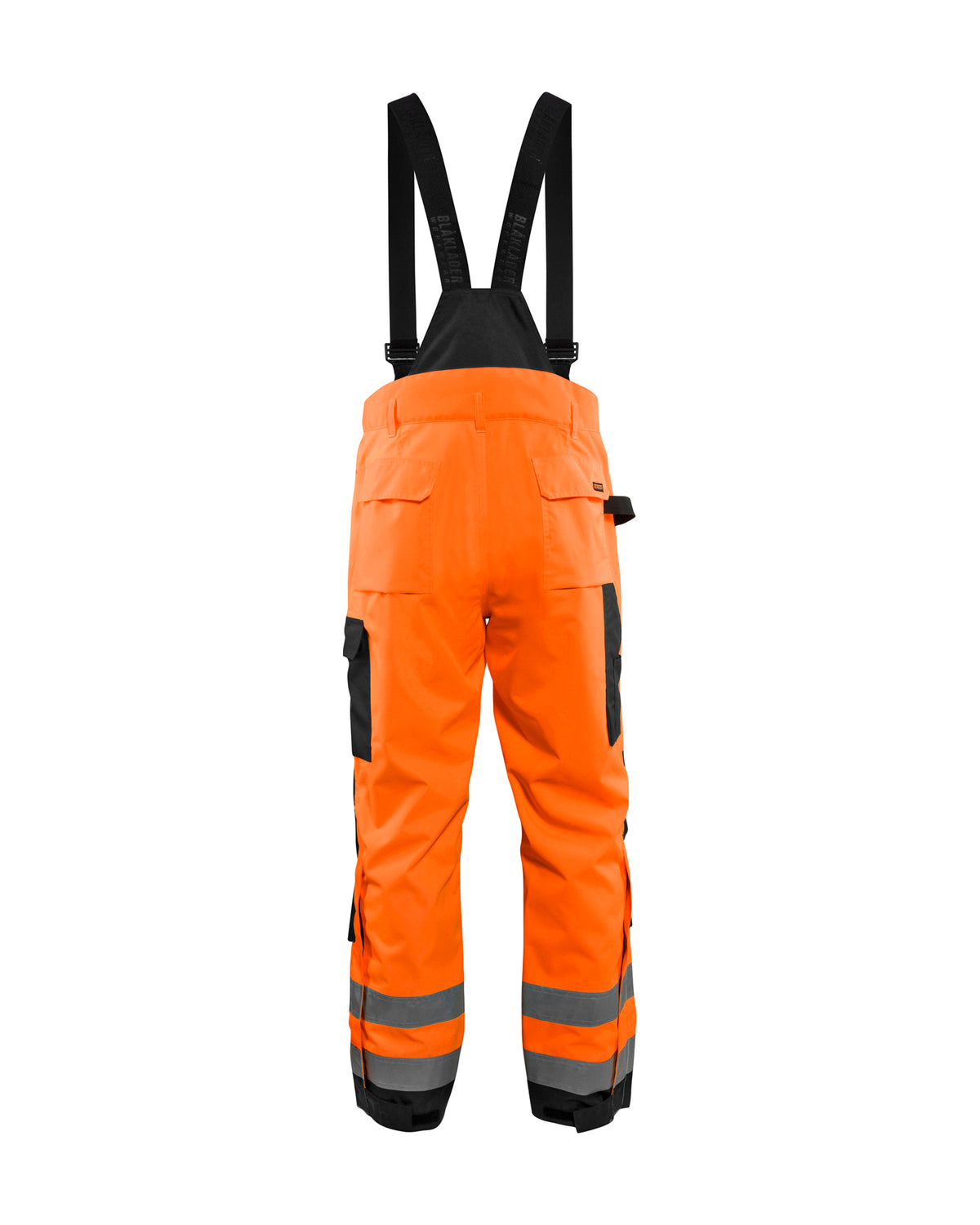 Hi-Vis Shell Suspender Pants - Orange Hi-viz/Black