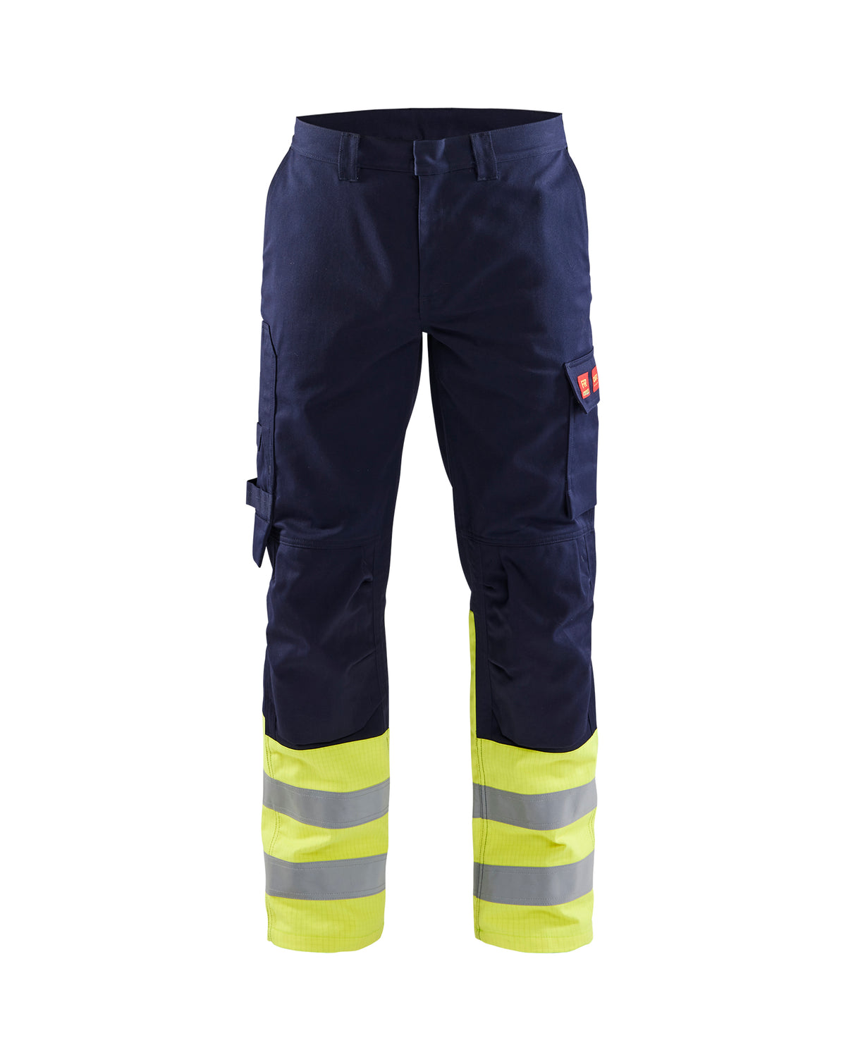 Flame Resistant Visibility Pants - Hi-Vis Yellow / Navy Blue