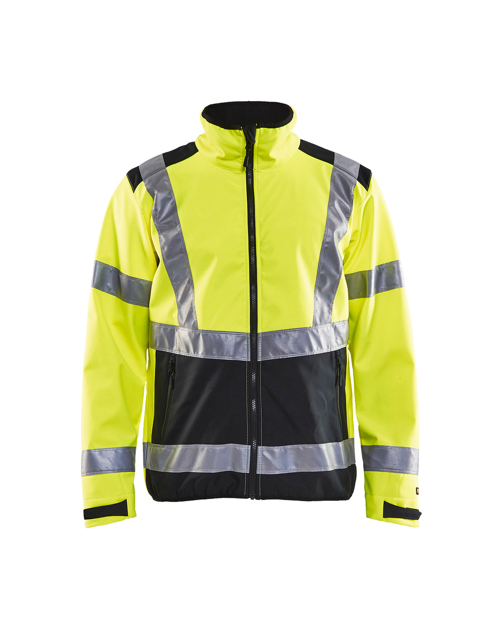 Hi-Vis Softshell Bomber Jacket - Yellow Hi-viz/Black