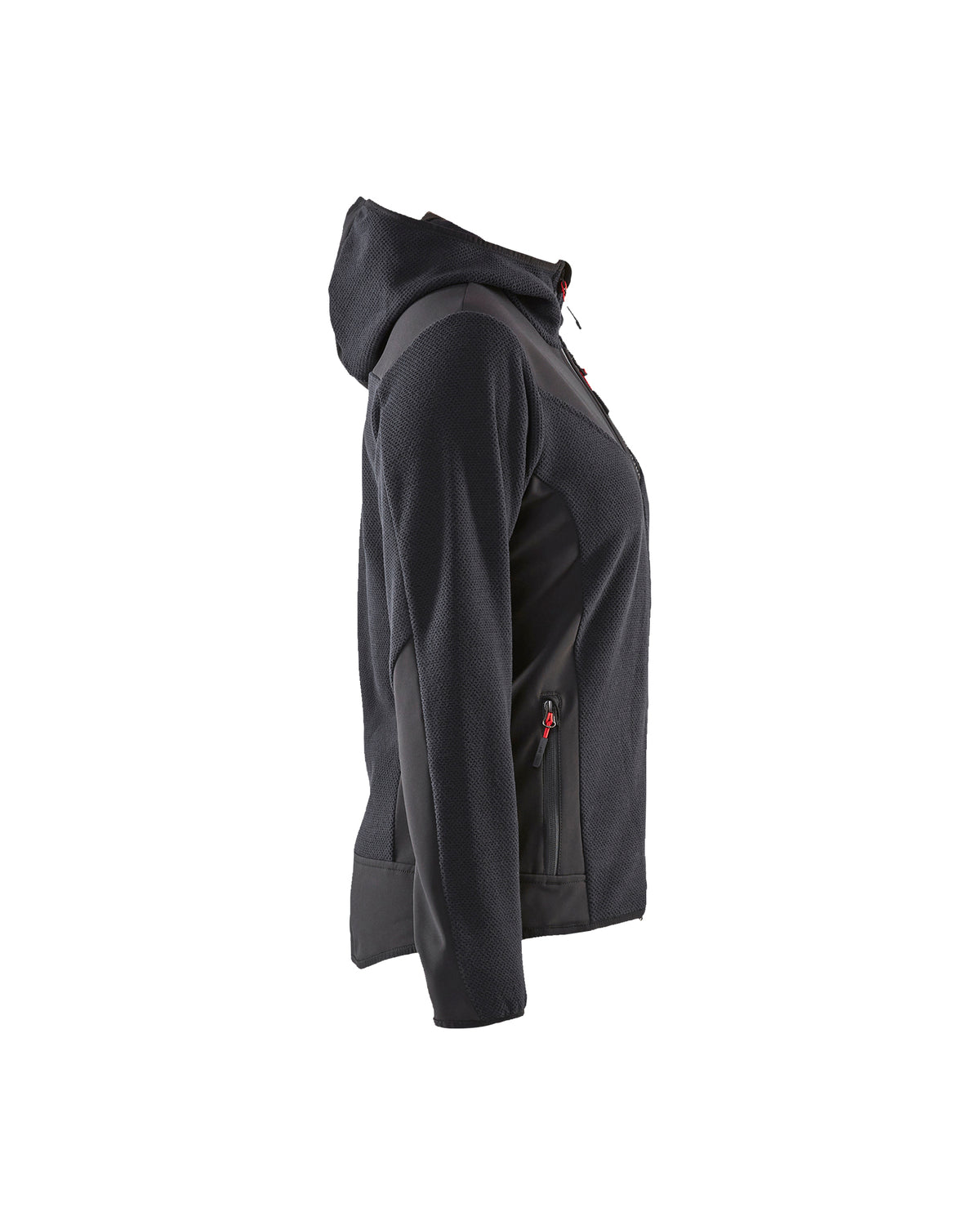 Women's Knitted Fleece Jacket - Dark grey/Black
