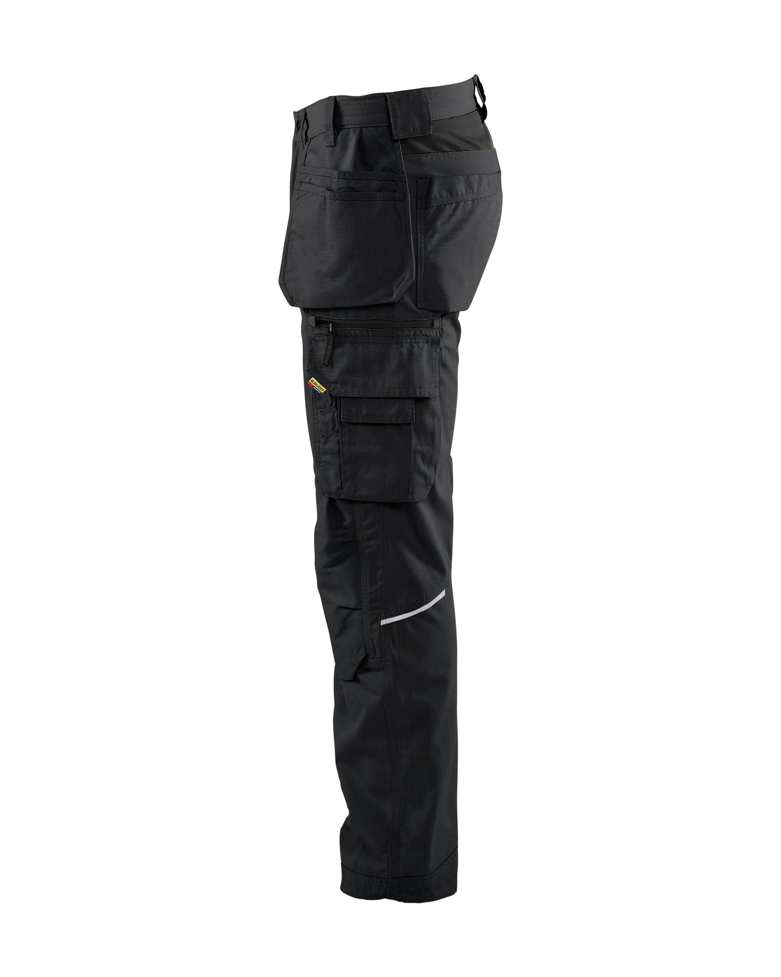 Ripstop Pants With Utility Pockets - Black
