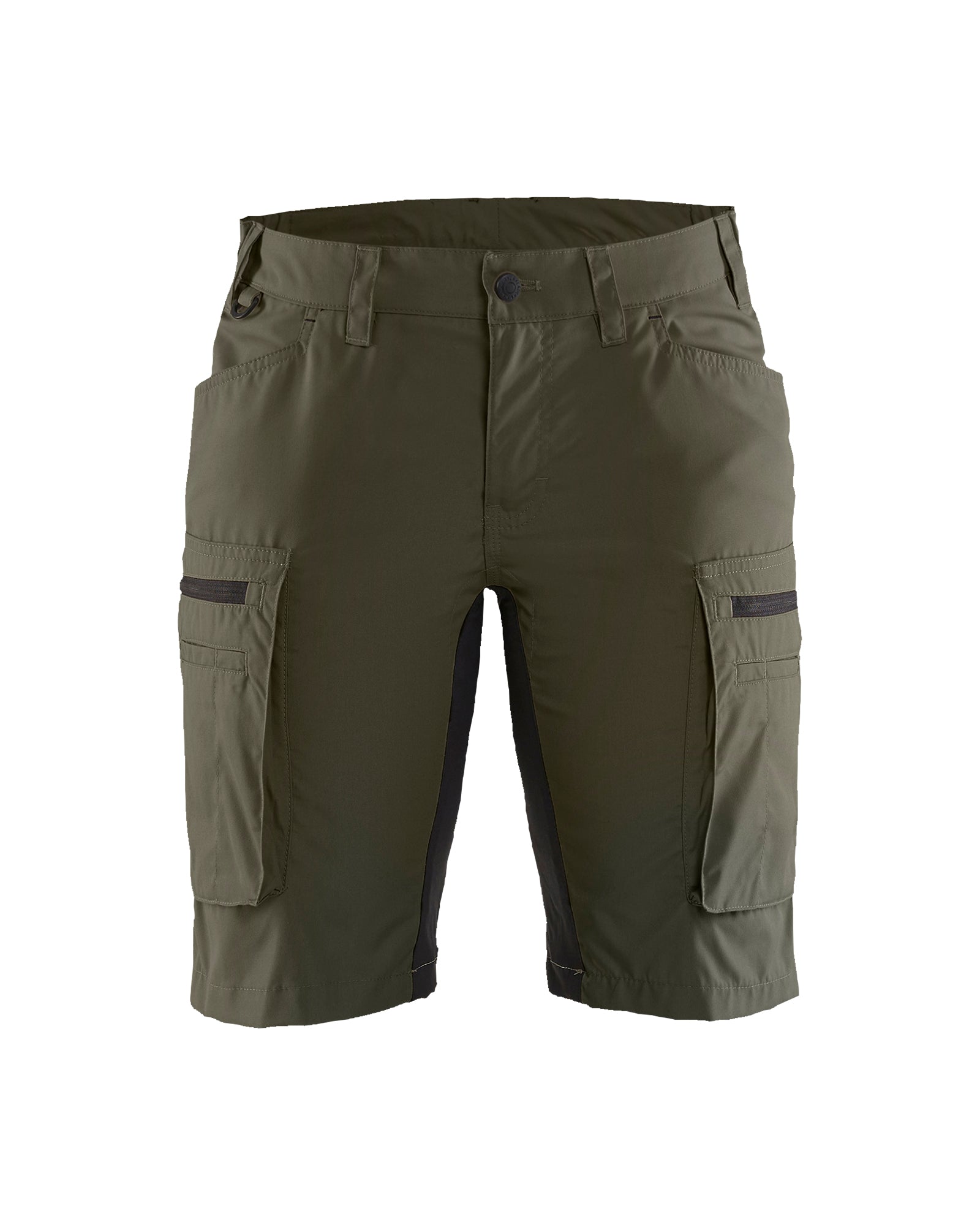 Women's Service Shorts With Stretch - Dark olive green /black
