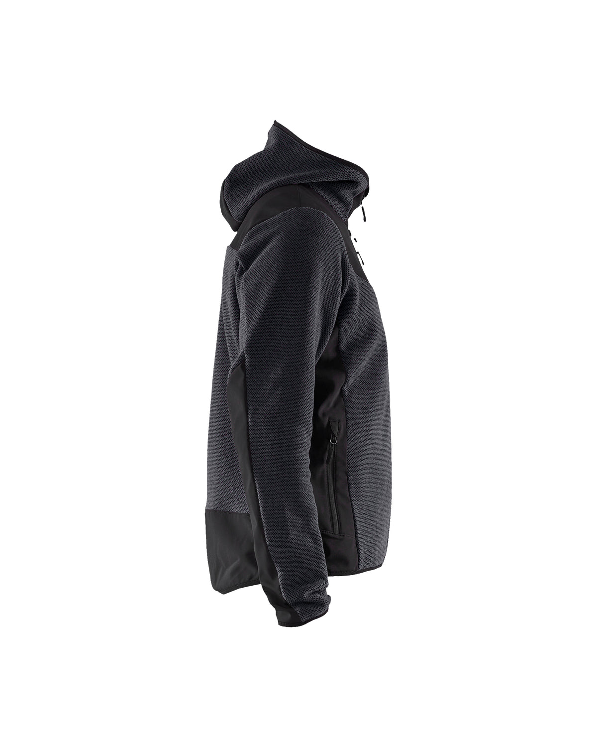 Knitted Fleece Jacket - Dark grey/Black