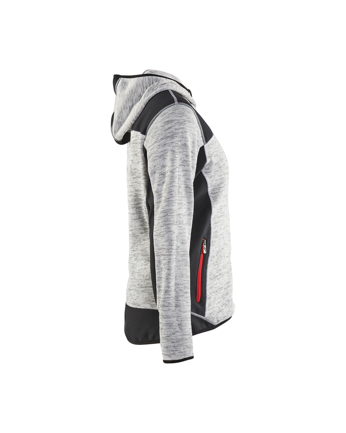 Women's Knitted Jacket - Grey melange/Black