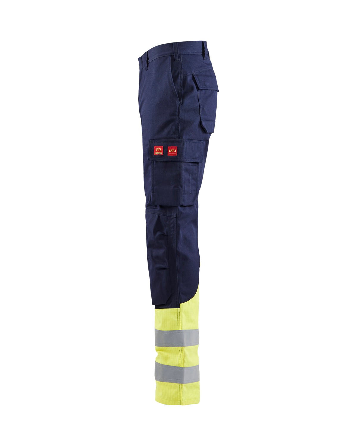 Flame Resistant Visibility Pants - Hi-Vis Yellow / Navy Blue