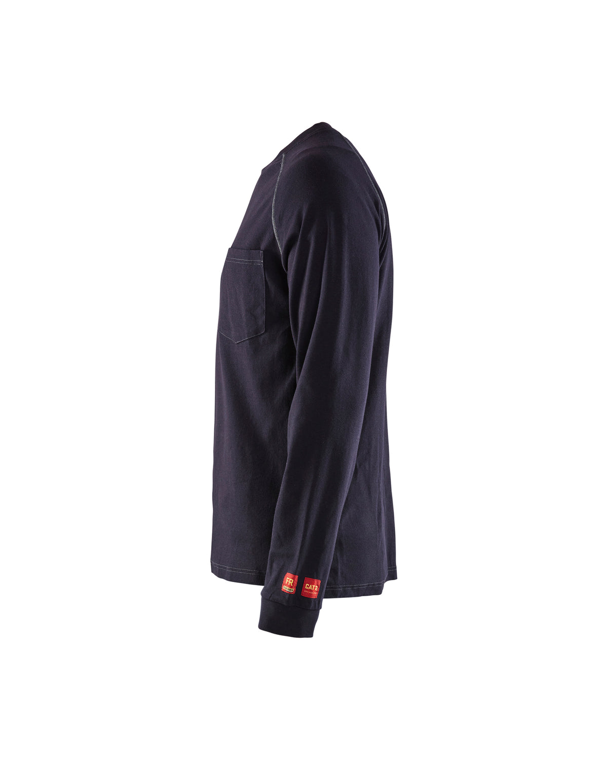 Flame Resistant Heavyweight Long Sleeve T-Shirt - Navy Blue