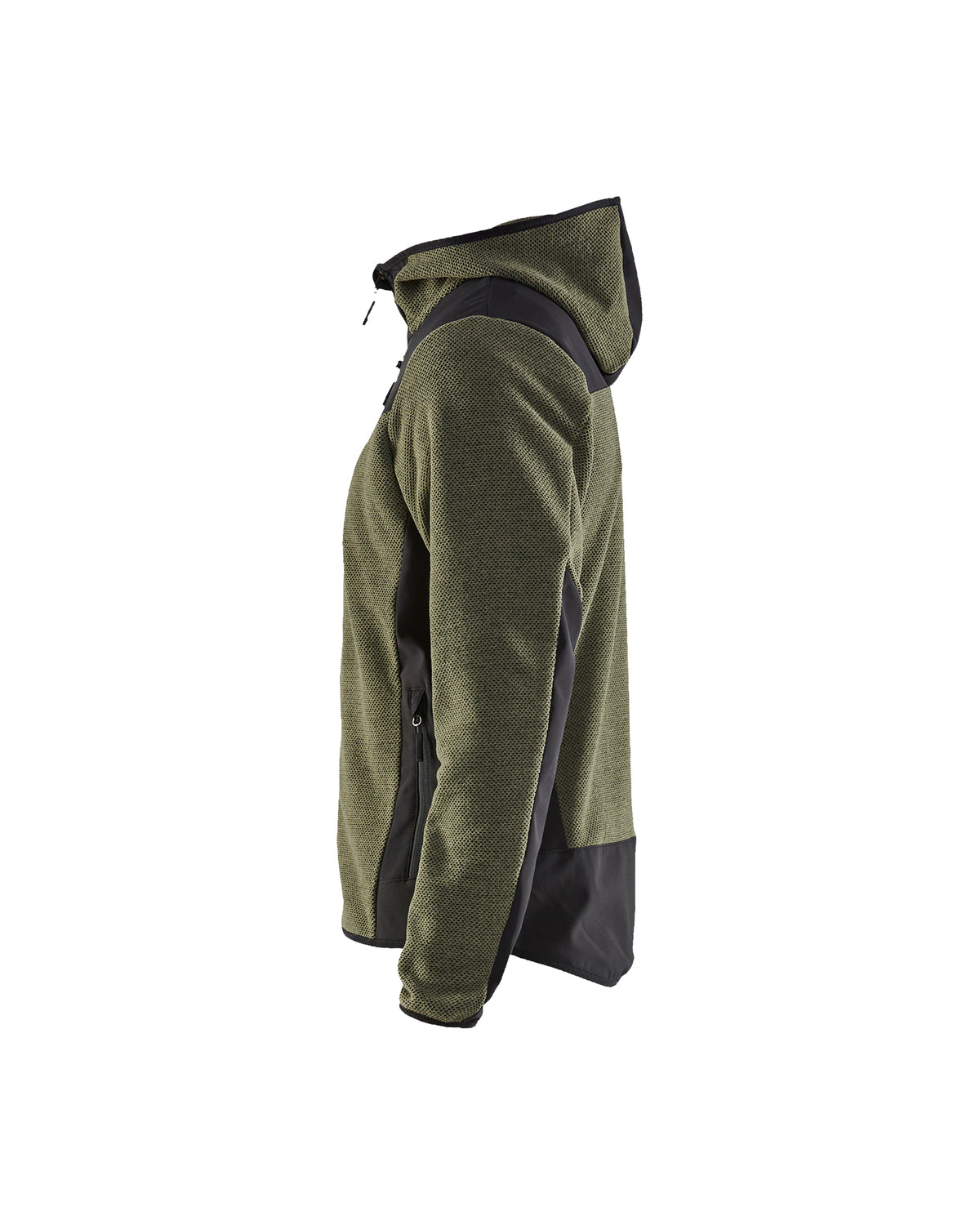 Knitted Fleece Jacket - Autumn green/Black