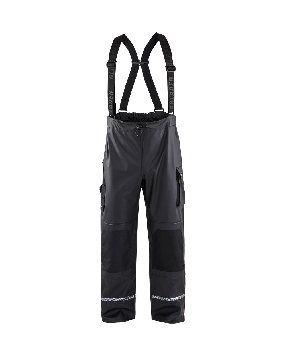 Reflective Rain Suspender Pants - Black