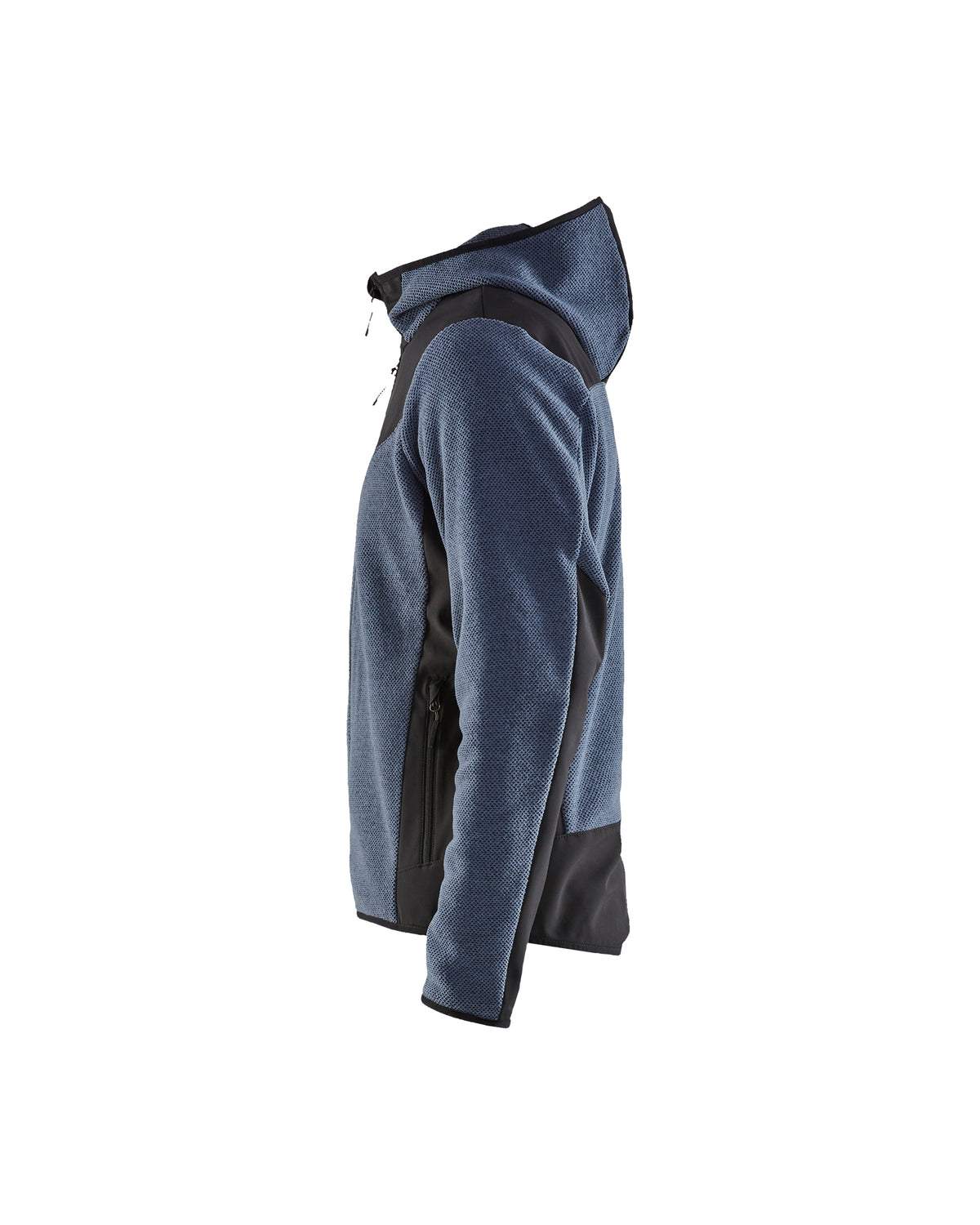Veste en Tricot Doublée en Molleton - Bleu guède/Noir