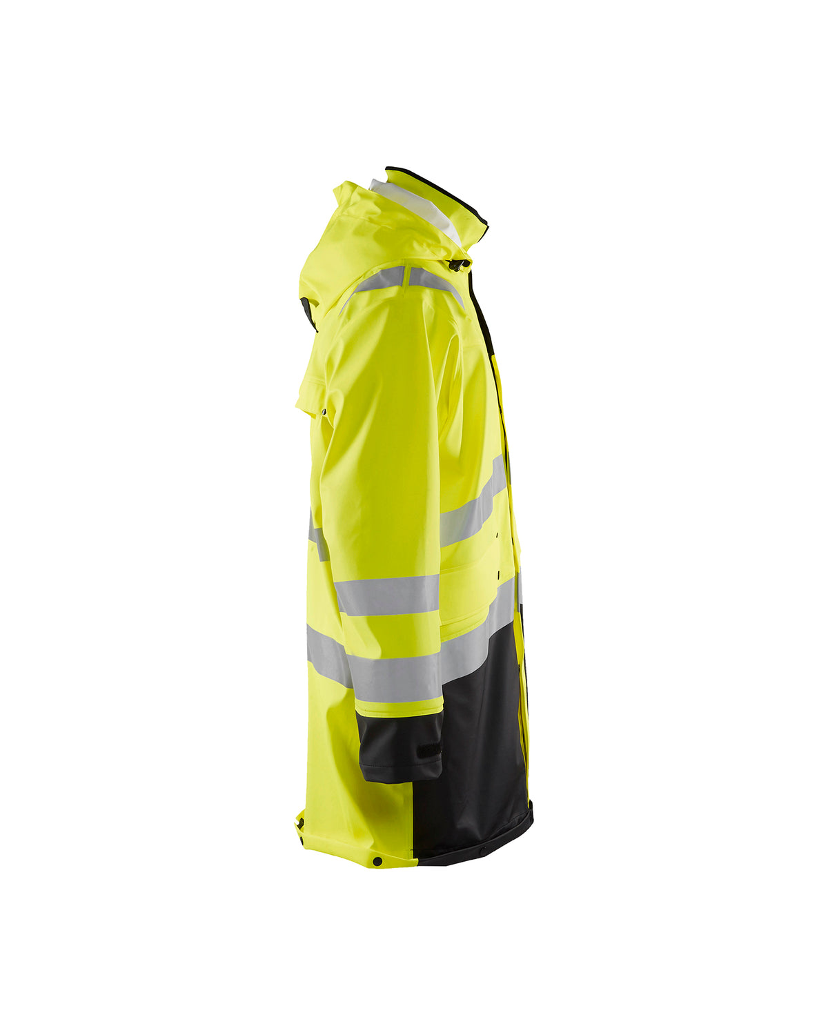 Hi-Vis Rain Coat - Yellow Hi-viz/Black