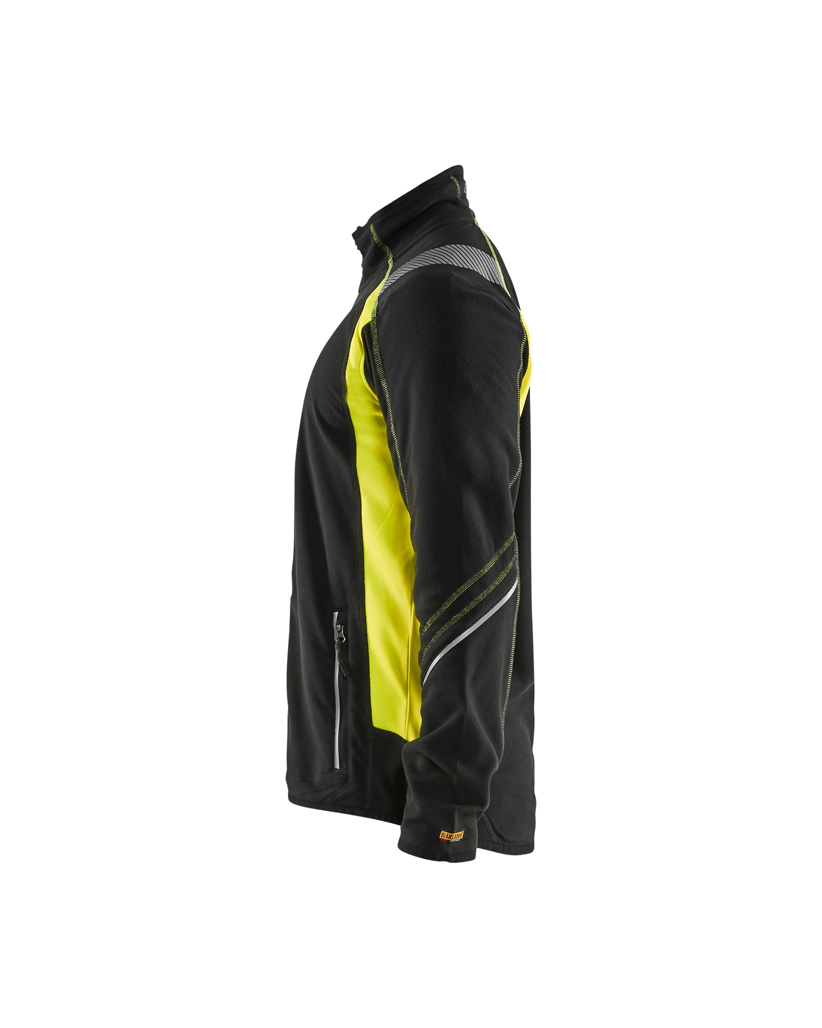 Micro fleece jacket - Black/Yellow Hi-viz