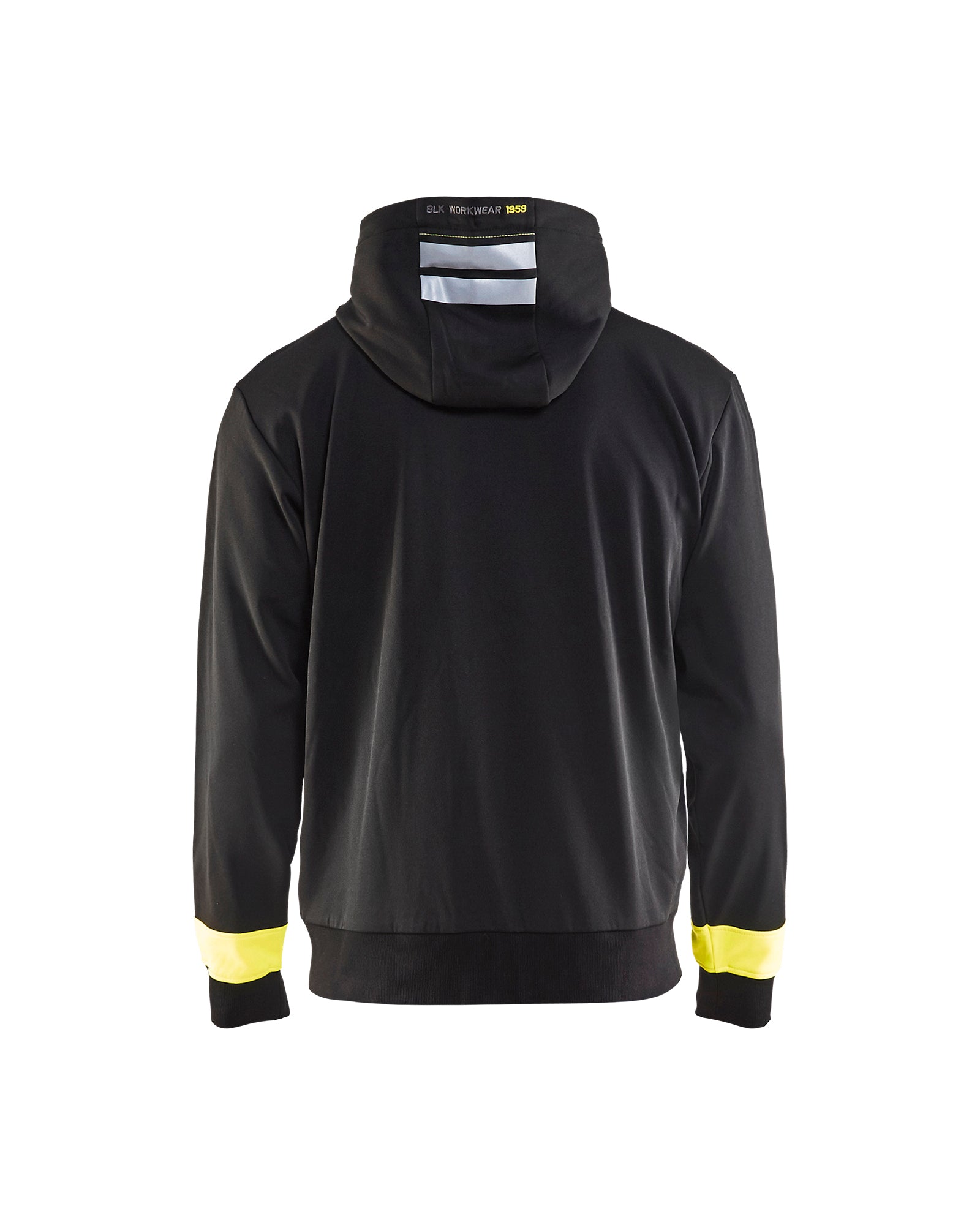 Visibility Full Zip Hoodie - Black/Yellow Hi-viz