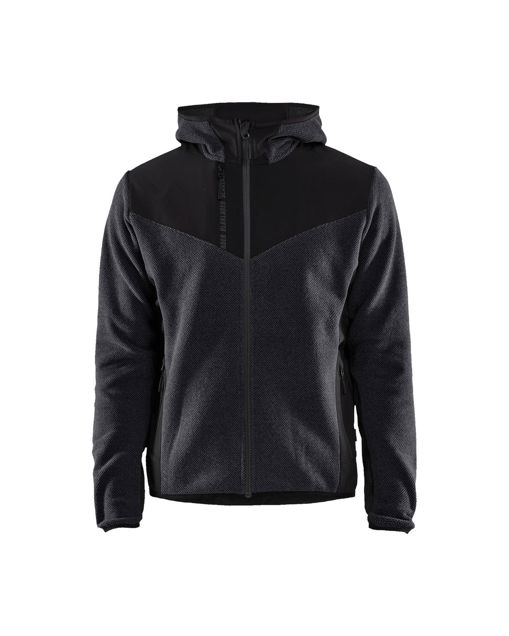 Knitted Fleece Lined Jacket - Dark grey/Black