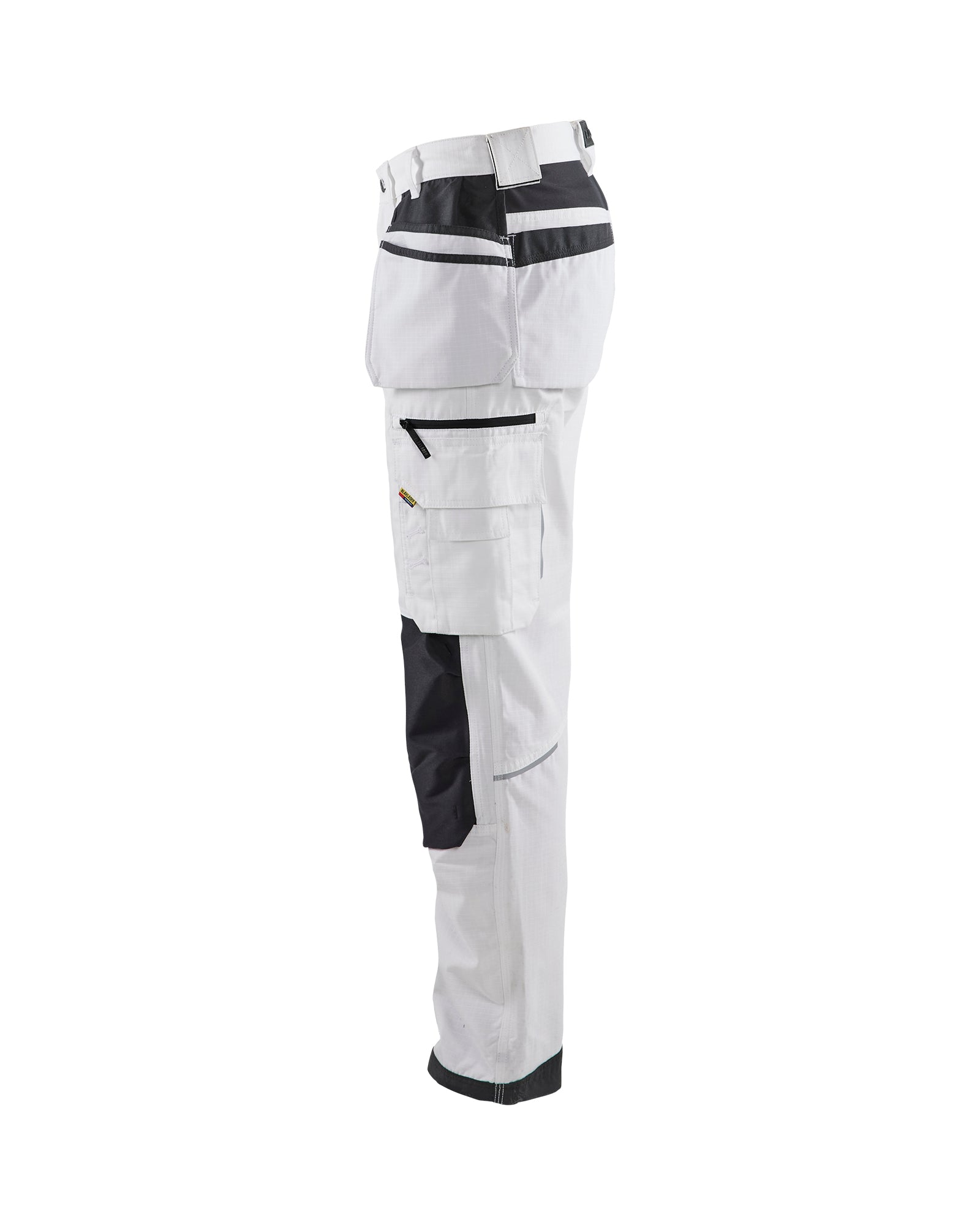 Ripstop Pants With Utility Pockets - White/Dark grey