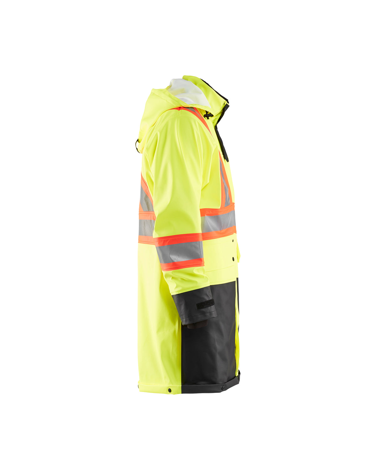 Hi-Vis CSA Rain Coat - Yellow Hi-viz/Black