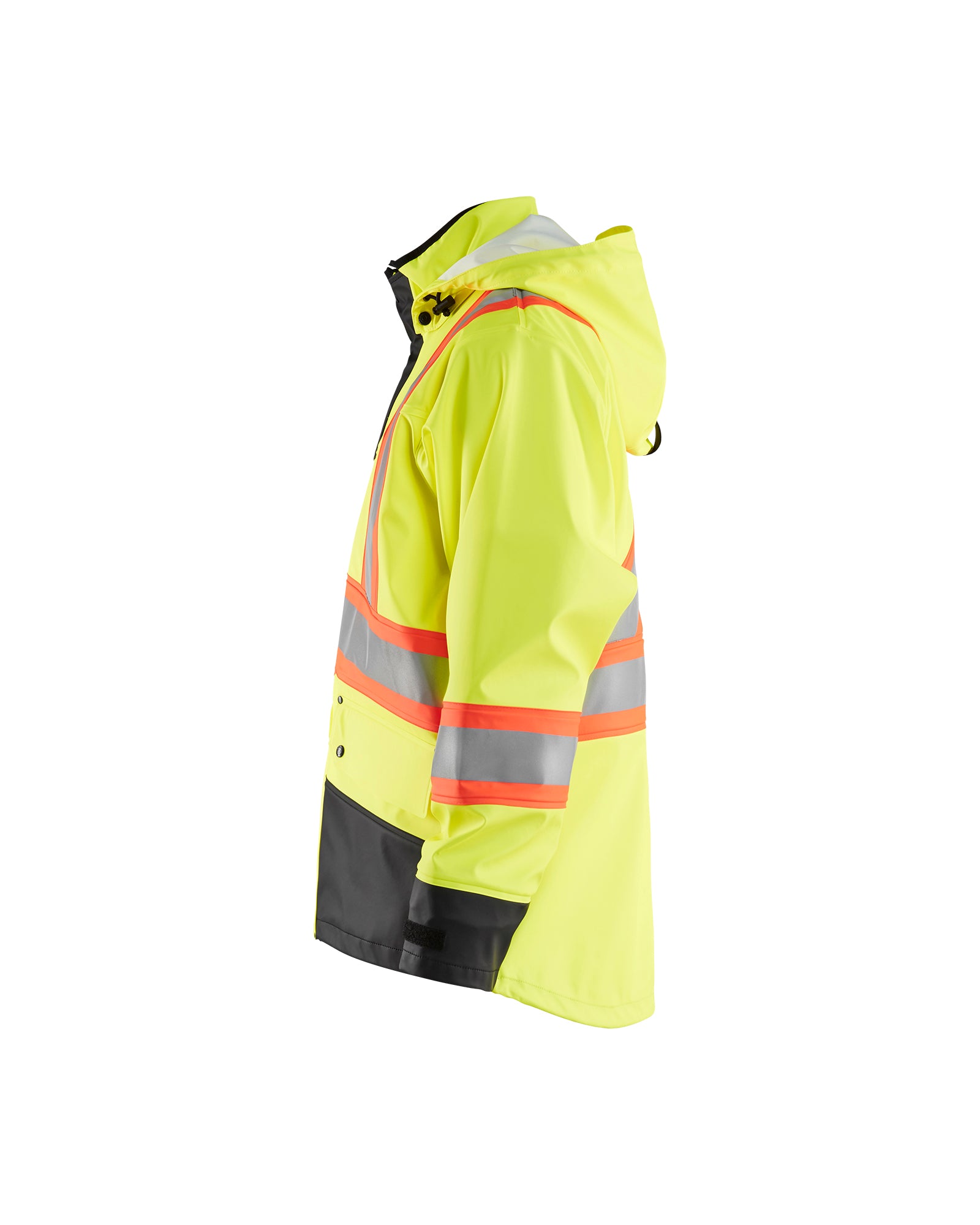 Hi-Vis CSA Rain Jacket - Yellow Hi-viz/Black