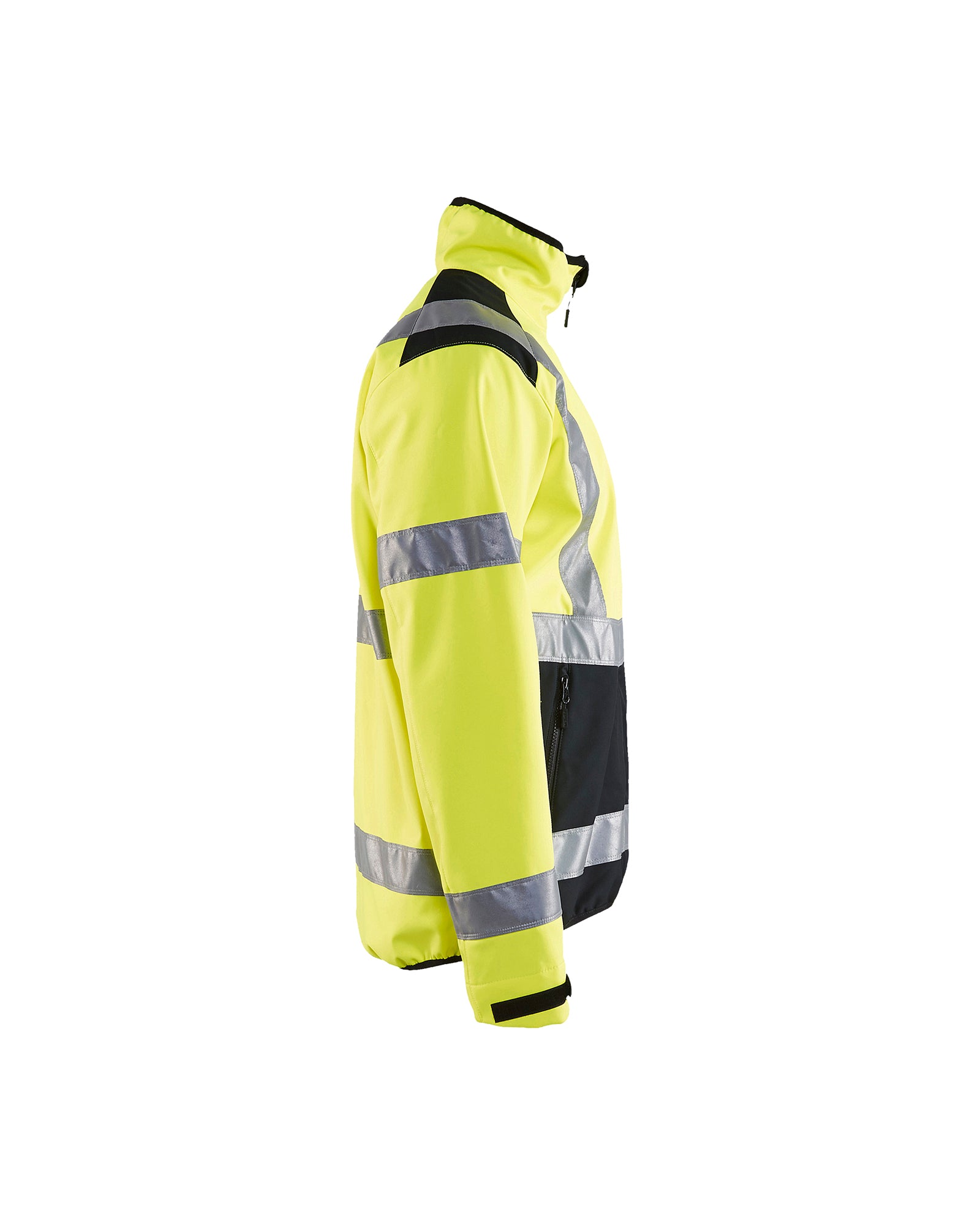 Hi-Vis Softshell Jacket - Yellow Hi-viz/Black