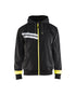 Visibility Full Zip Hoodie - Black/Yellow Hi-viz