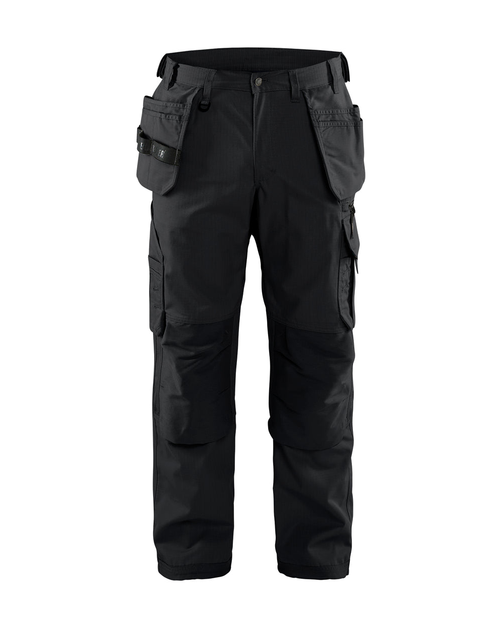 Ripstop Pants With Utility Pockets - Black