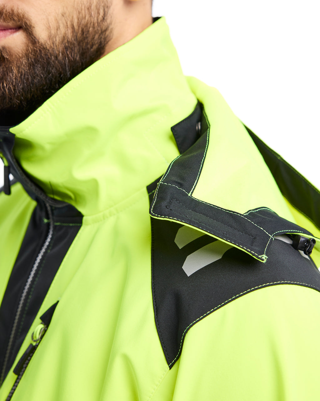 Hi-Vis Softshell Jacket - Yellow Hi-viz/Black