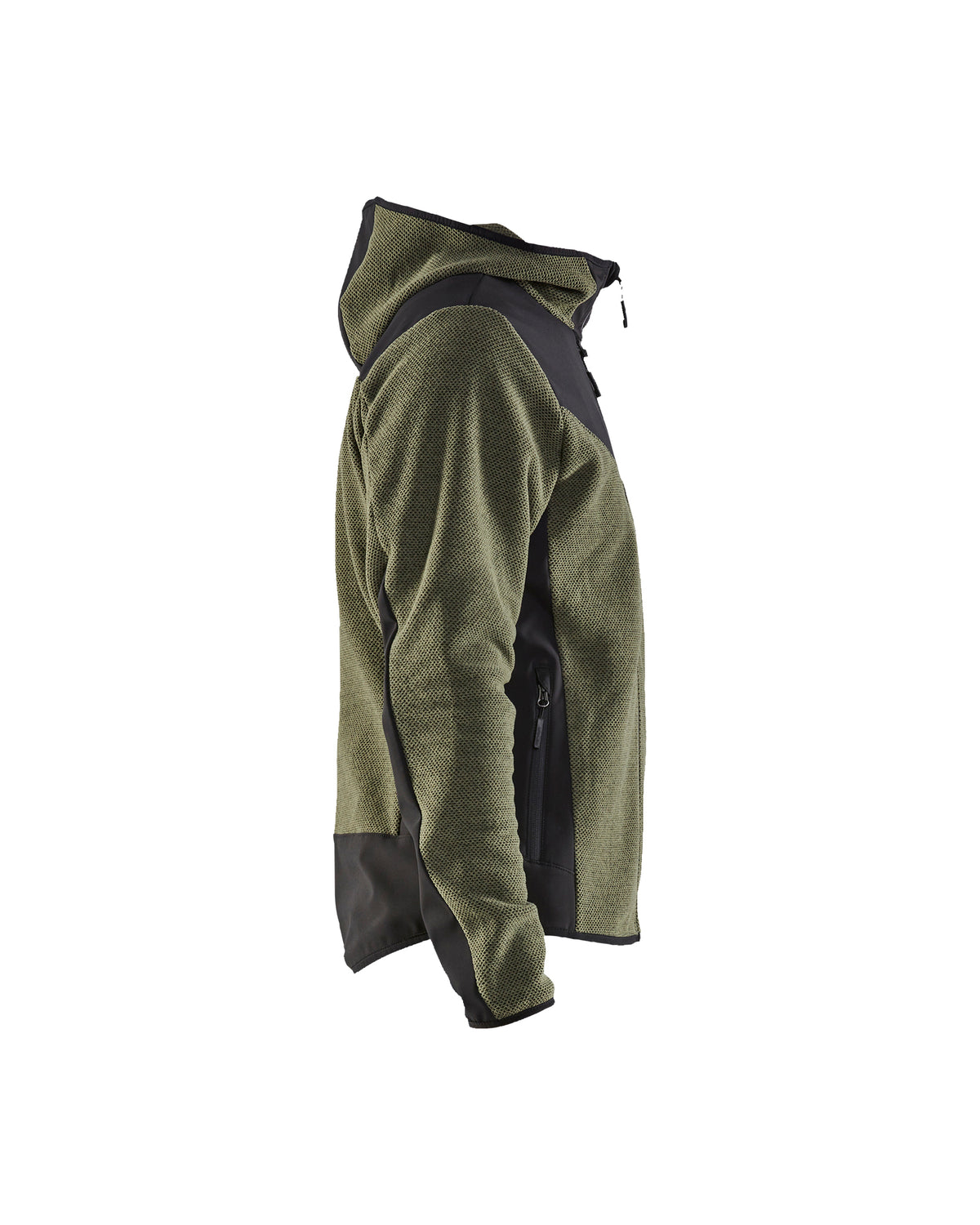 Knitted Fleece Jacket - Autumn green/Black