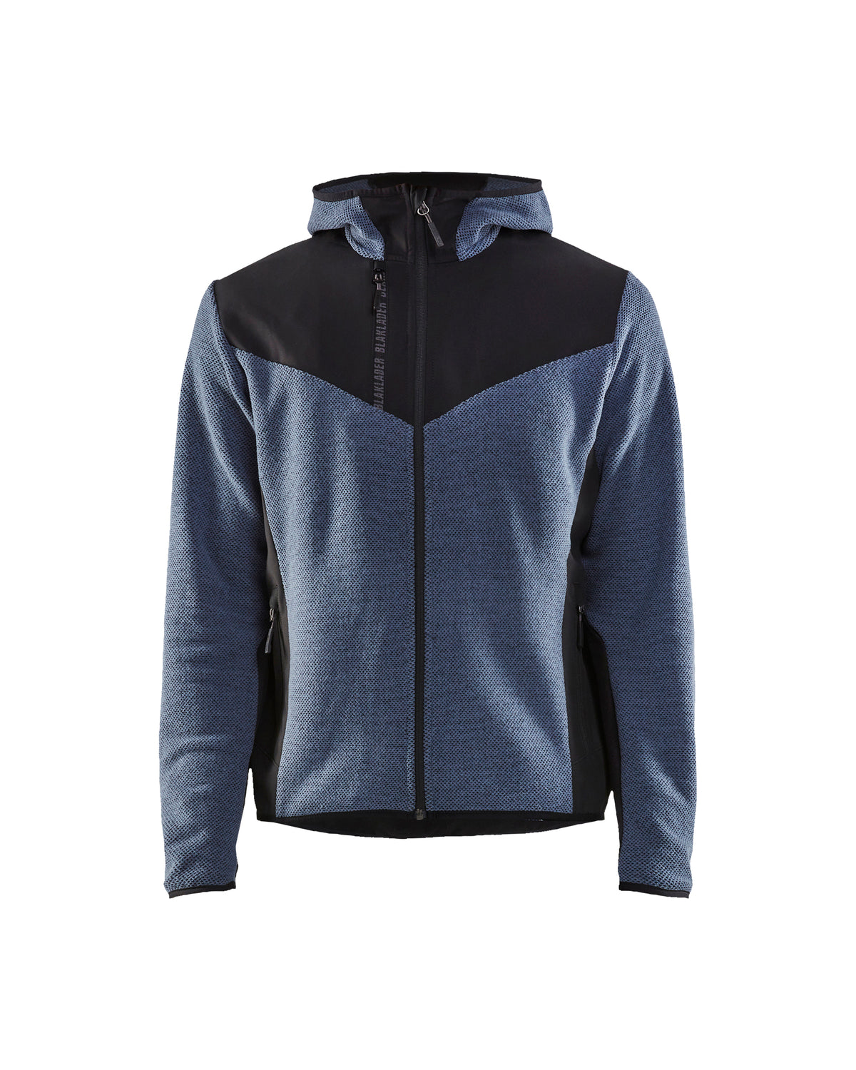 Veste en Tricot Doublée en Molleton - Bleu guède/Noir