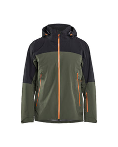 Cascade 3 Layer Shell Jacket - Forest Green / Rust