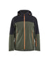 Cascade 3 Layer Shell Jacket - Forest Green / Rust