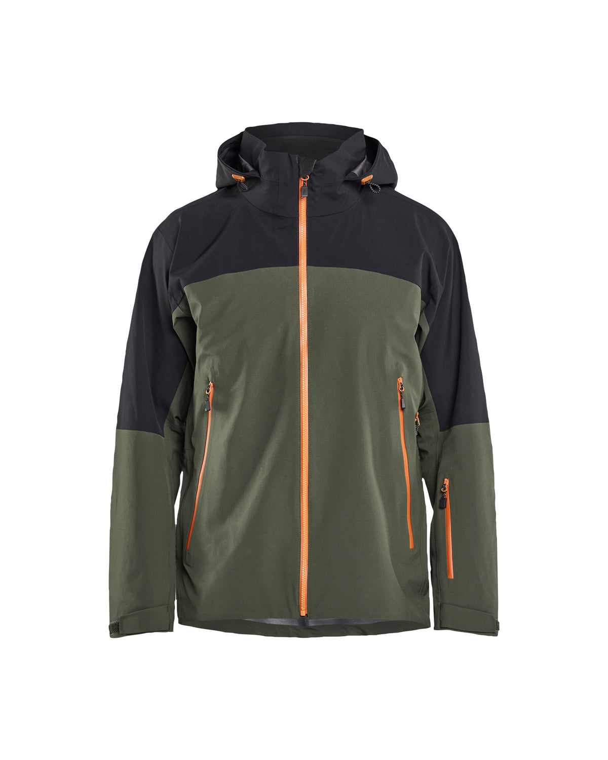 Cascade 3 Layer Shell Jacket - Forest Green/Rust