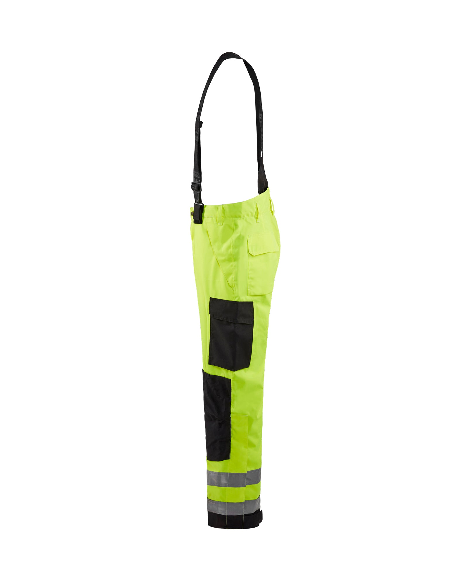 Hi-Vis Shell Suspender Pants - Yellow Hi-viz/Black