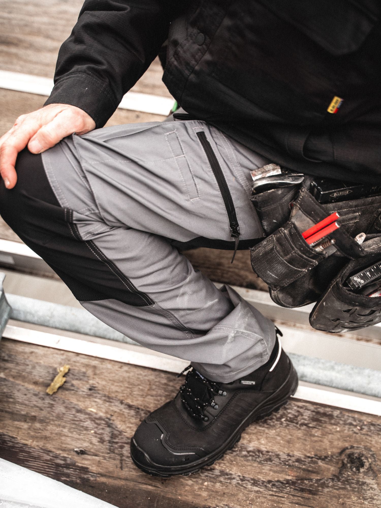 Service Pants with Stretch - Nougat/Black