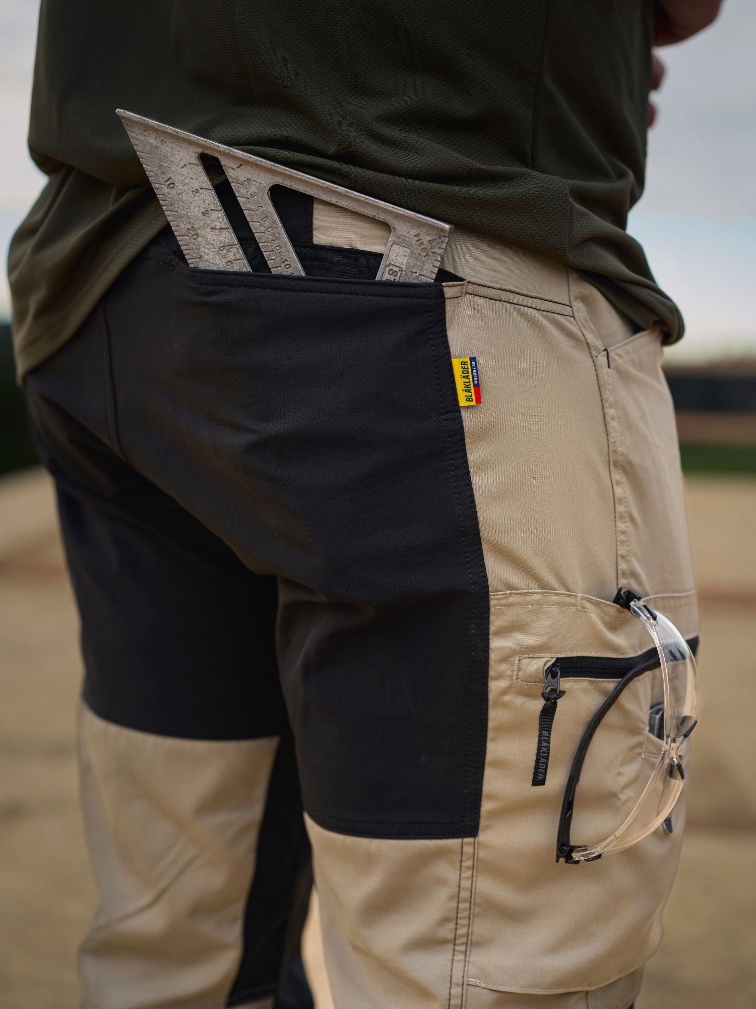 Service Pants with Stretch - Nougat/Black