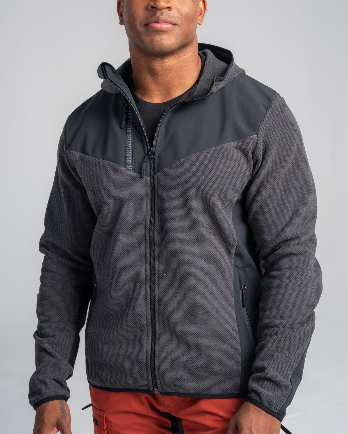 Knitted Fleece Lined Jacket - Numb Blue/Black