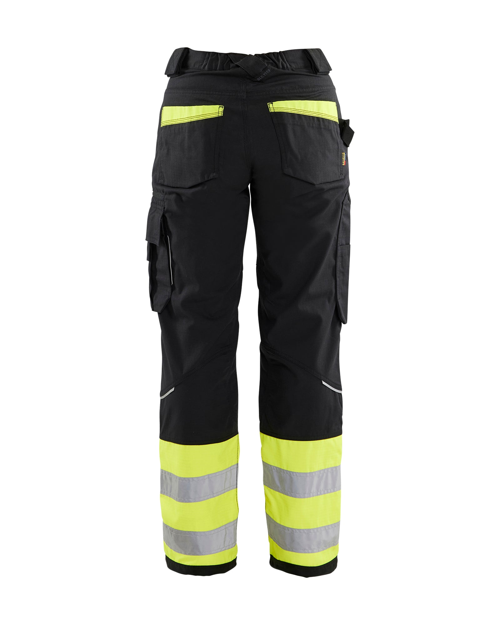 PANTALON VISIBILITÉ RIPSTOP POUR FEMMES - Noir/Jaune