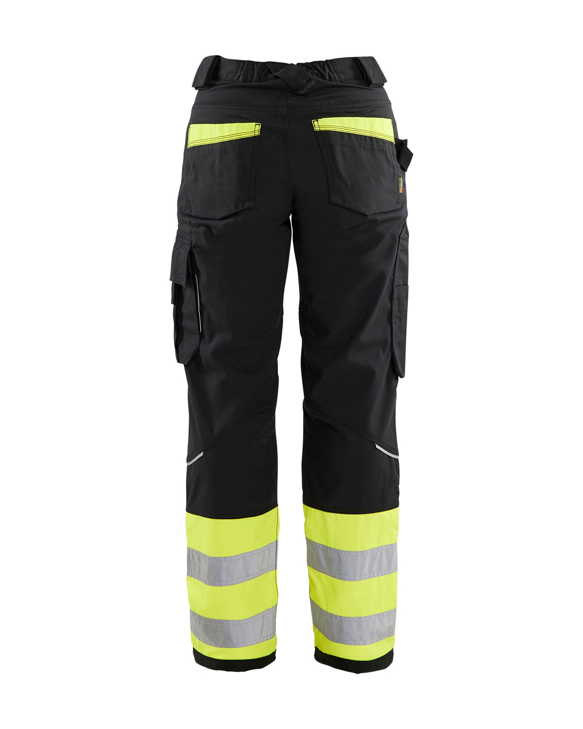Women's Visibility Ripstop Pro Pants - Black/Yellow Hi-viz