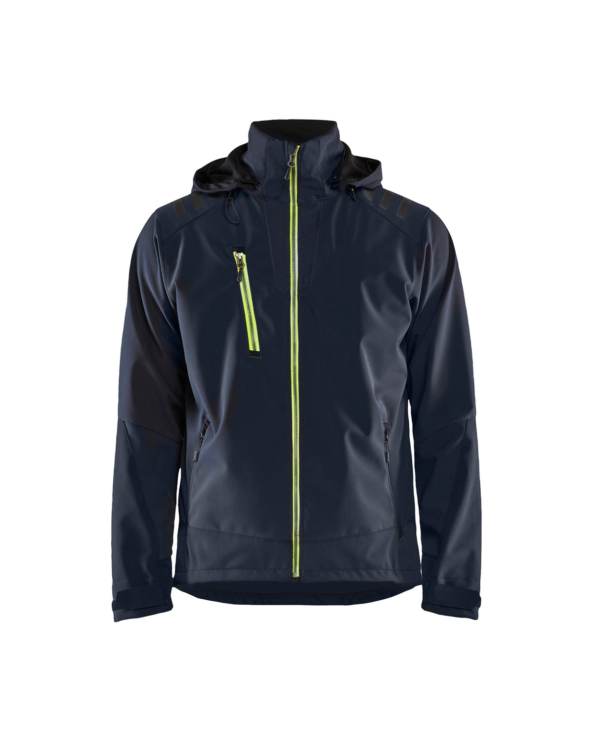 Stretch Softshell Jacket - Dark navy blue/Hi-vis yellow