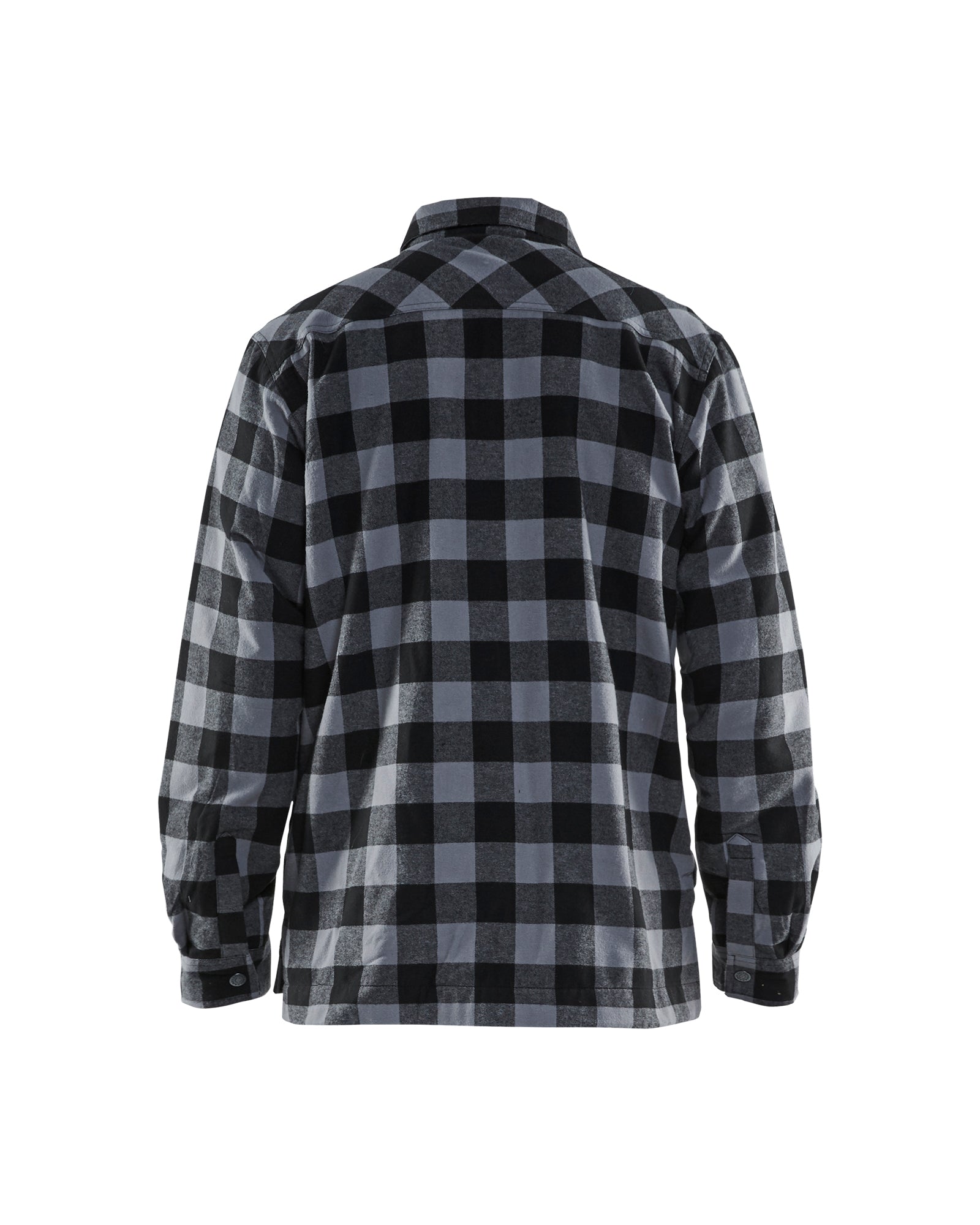 Lined flannel shirt - Dark grey/Black
