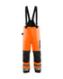 Hi-Vis Shell Suspender Pants - Hi-Vis Orange / Black