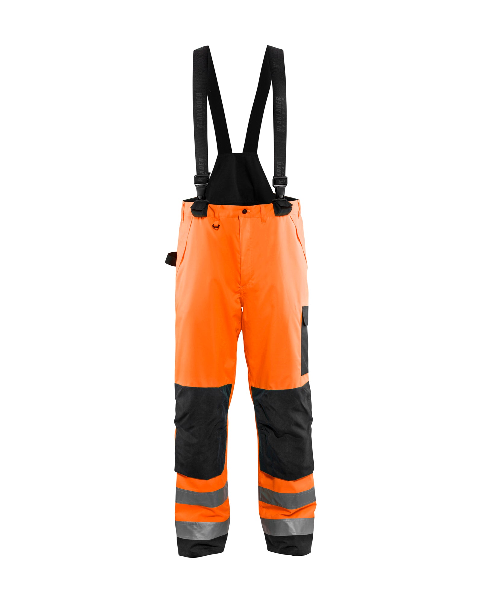 Hi-Vis Shell Suspender Pants - Orange Hi-viz/Black
