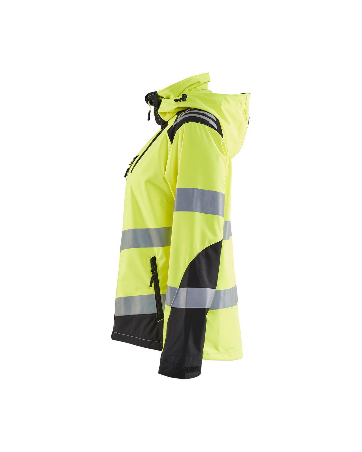 Women's Hi-Vis Softshell Jacket - Hi-Vis Yellow / Black