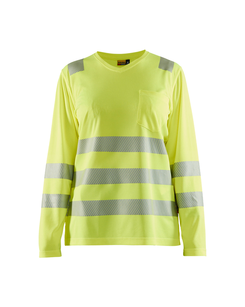Women's Hi-Vis Long Sleeve Pocket T-Shirt - Yellow