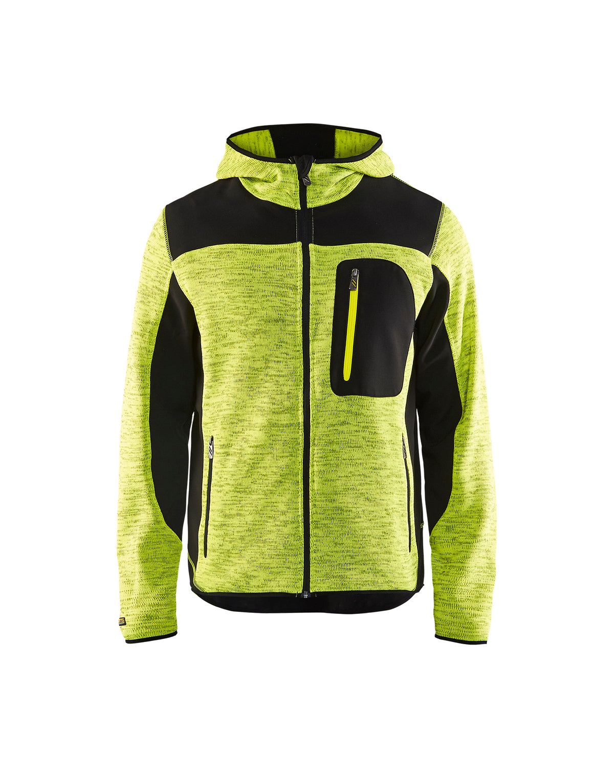 Knitted Jacket - Yellow Hi-viz/Black