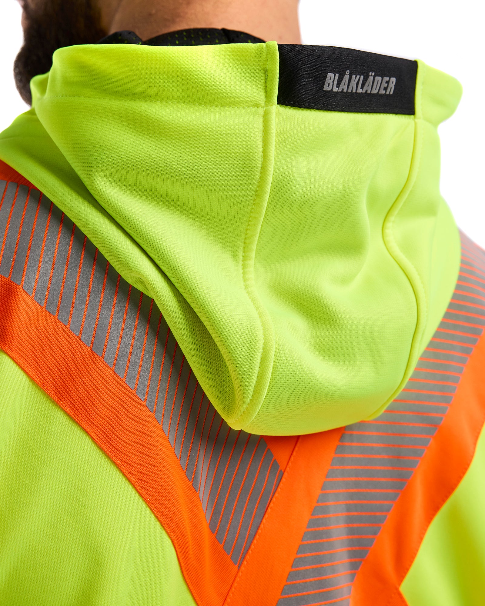 HI-VIS Zip SWEATSHIRT - Yellow Hi-viz/Black