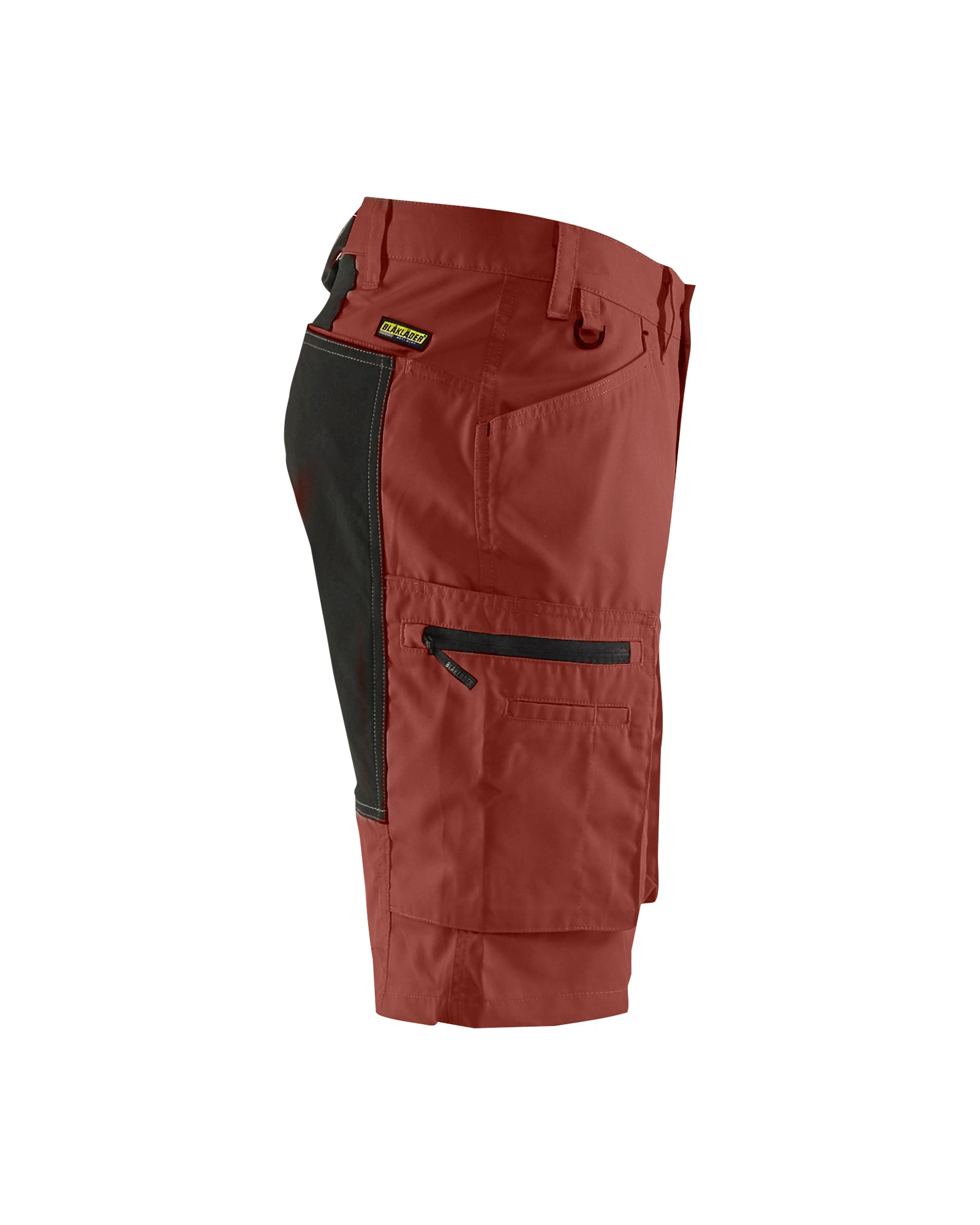 Service Shorts With Stretch - Burned Red/Black